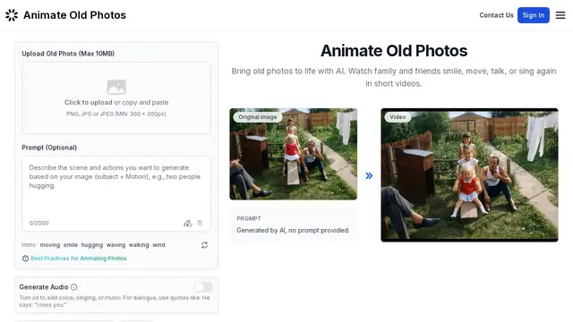 Animate Old Photos